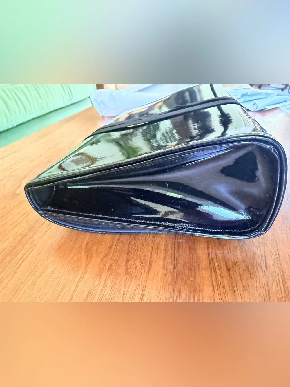 Cristian Dior Black PU Leather Cosmetic Pouch NEW in Original Dior Box w Tissue